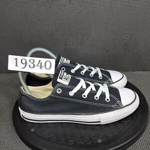 Converse Chuck Taylor Low Top Shoes Youth Sz 3 Black White Canvas Sneakers