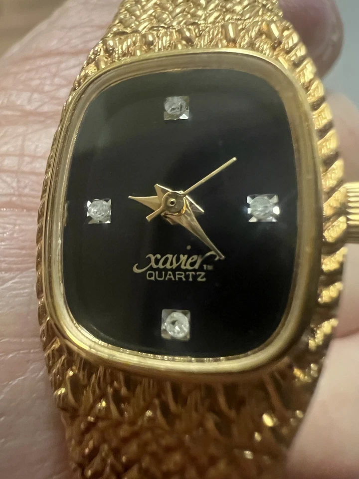 Xavier Quartz Masterpiece Genuine Diamond Womens Watch NEEDS BATTERY - Image 1 of 4