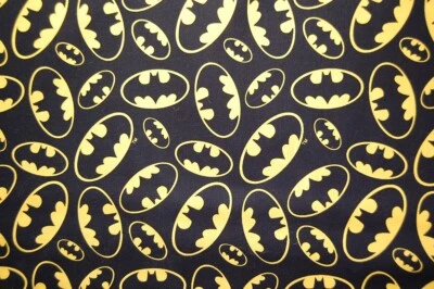 Brand New  Batman Logo Fabric 100% Cotton - BY THE HALF YARD - Image 1 of 4