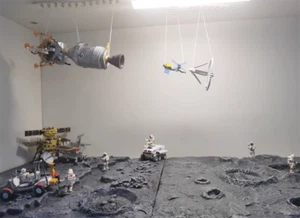 Simulation Miniature Sand Table Model Space Moon Mars Scene Resin Display Base - Picture 1 of 24