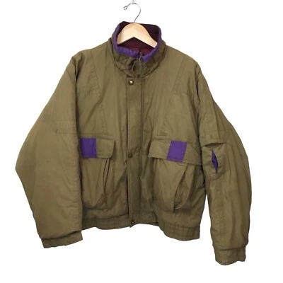 Chaqueta Bomber McGregor Verde De Colección Años 80 Para Hombres Forro Acolchado Cremallera Talla X Grande Foto 1 de 4