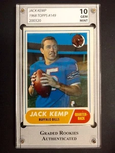 JACK KEMP 1968 TOPPS GEMA GRADUADA #149 ¡COMO NUEVA 10! - Imagen 1 de 2