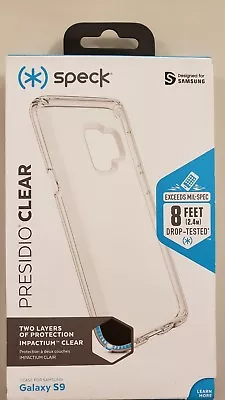 Speck Presidio Clear Series Protective Case Cover for Galaxy S9 - Clear - New - Image 1 of 2