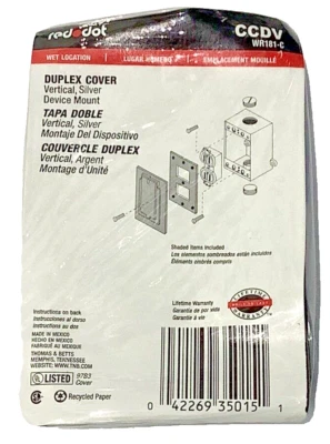 Red Dot CCDV WR181-C Wet Location Electrical Outlet Cover - Image 1 of 3