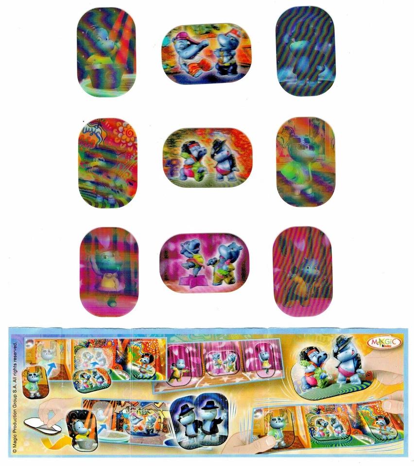 Komplettsatz Card Olografiche Happy Hippo DE163 - DE165 + 3 bpz Ü-ei 2009/10 - Bild 1 von 1