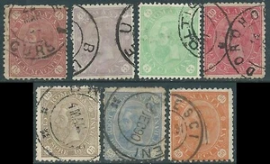 1890-91 ROMANIA REGNO USATO EFFIGIE 7 VALORI - RD34-7 - Imagen 1 de 1