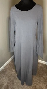 Women’s 2XL GREY GRAY WITH DRESS LONG NATURAL Polyester Spandex C5 - Picture 1 of 9