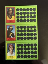 1981 Topps baseball scratch off Ozzie Smith/Gene Richards/Steve Carlton