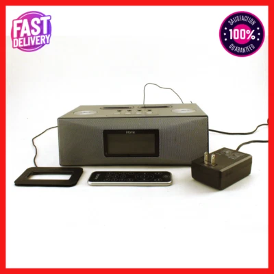 iHome iPod Dock AM/FM Radio iP88 Silver, 2 Docks, W Remote  - iPods Not Included - Image 1 of 4