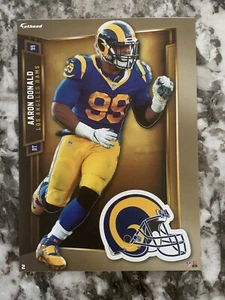 Aaron Donald Los Angeles Rams mit Logo 2019 NFL Fathead Mini #2 NEU - Bild 1 von 2