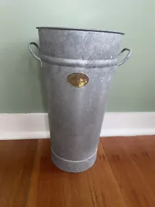 Restoration Hardware Vintage Galvanized Metal Florist Bucket, Made in England - Picture 1 of 7
