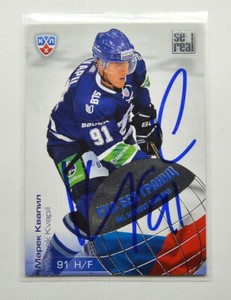 2012-13 Sereal KHL Without Borders #WB2-004 Marek Kvapil Autograph