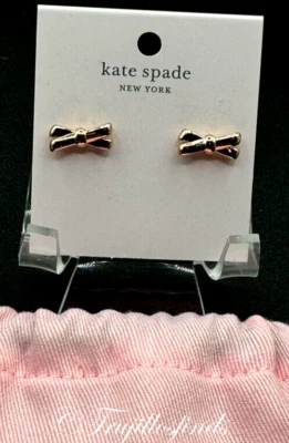 Kate Spade Double Bow Gold Tone Stud Earrings KA264 New - Image 1 of 4