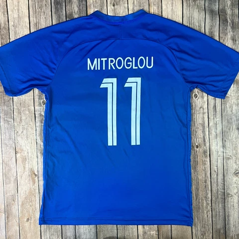 Greece Kostas Mitroglou #11 Nike 2016 Away Jersey XL Mens Blue Kit Shirt Soccer Cover
