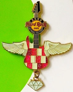 2009 HARD ROCK CAFE LAS VEGAS THE STRIP WING GUITAR SERIES DANGLE LE PIN - Picture 1 of 1