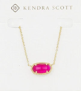 Collar Colgante Ovalado Kendra Scott Elisa en Ilusión Azalea y Oro - Imagen 1 de 4
