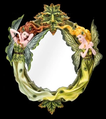Wandspiegel Elfen - Wald Feen - Fantasy Wanddeko Mirror Spiegel - Bild 1 von 4