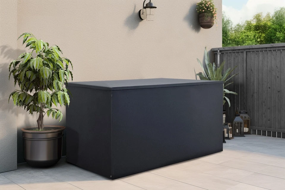 Anthrazit Wasserdicht Metall Garten Truhe Auflagenbox Gartenbox Gartenmöbel UV - Bild 1 von 4