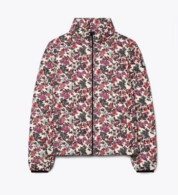 Tory Burch Printed Packable Down Jacket Floral Design in XS - Image 1 of 4