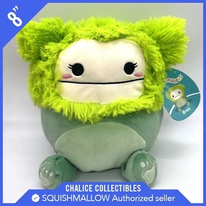 Squishmallow Kellytoy Plush Limited Squad Bren The Green Big Foot Yeti 8" NWT - Picture 1 of 3