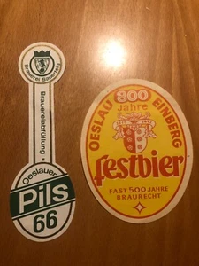 2 Bier Etiketten- Pils 66 - 800 Jahre Oeslau Einberg Sauerteig - Grosch Rödental - Bild 1 von 2