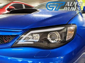 Black LED DRL Projector Headlights for 08-13 Subaru Impreza RS WRX Sti G3 - Picture 1 of 13