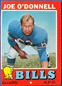 1971 Topps JOE O'DONNELL #4, Buffalo Bills, EX - Foto 1 di 3