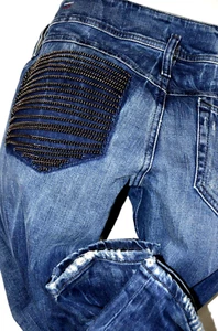 ITALIEN NEU Vintage DIESEL MATIC 00S8V Kette JEANS W32 L30 Gr. 12 14 Damen Frauen - Bild 1 von 22