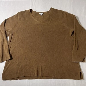 J. JILL Damen 2X hellbraun V-Ausschnitt Pullover Sweater Freizeit - Bild 1 von 5