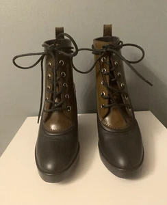 $995 Balenciaga Platform Rain Boots Black/Brown Noisette. US 5/ EUR 35. NEW - Picture 1 of 5
