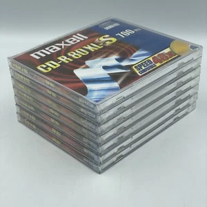 7 x Maxell CD-R 80 XL-S CD-Recordable • 700MB / 80 MIN • 48x Speed • New Sealed - Afbeelding 1 van 5