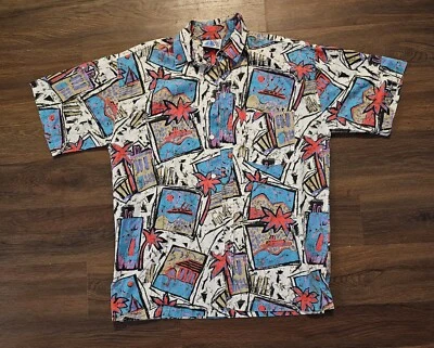 Camisa hawaiana vintage The Men's Store At Sears • Estampado inverso • Talla pequeña  Foto 1 de 4