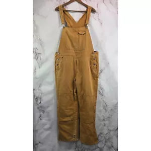 Roper Overalls Mens Large Brown Insulated Quilted Winter Duck Canvas Bib - Picture 1 of 15