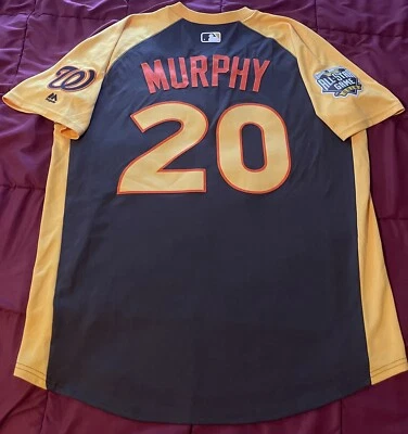 Authentic Daniel Murphy Washington Nationals 2016 All Star Jersey Majesti 48 New - Image 1 of 4