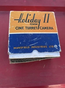 Vintage MANSFIELD HOLIDAY II 8mm Movie Camera Untested In Original Box Manual - Picture 1 of 9