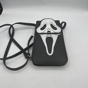 Women's Black Scream Ghost Face Adjustable Strap Halloween Crossbody Bag Purse - Picture 1 of 6