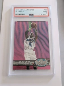 1997-98 Metal Universe - Glen Rice #35 PSA 9 Charlotte Hornets - Picture 1 of 2