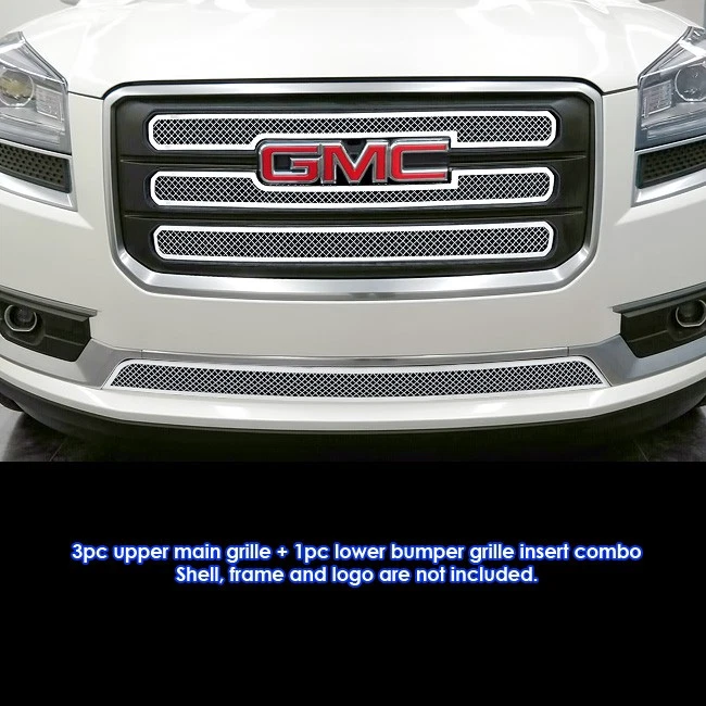 Se adapta a GMC Acadia SLE 2013-2016 modelo con logotipo Show rejilla de malla inoxidable combo Foto 1 de 1