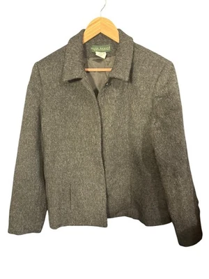 Harvé Benard Womens Charcoal Gray Wool & Alpaca Blend Jacket Size 16 Made In Rus - Image 1 of 4