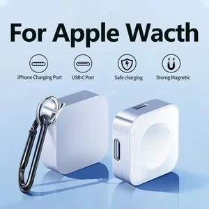Chargeur sans fil double interface pour Apple Watch S9-1 SE Ultra Type-C 8 broches - Gif - Photo 1 sur 30