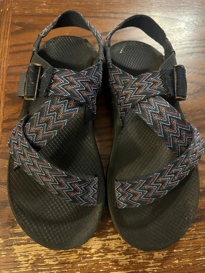 Sandalias deportivas clásicas CHACO HOMBRE azul negro suela manchada talla US 11 M Foto 1 de 4