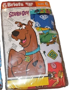 5TA NUEVO CON ETIQUETAS Talla 6 Niños SCOOBY DOO Donuts Hot Dogs Calzoncillos Ropa Interior Conjunto de 5 Pares - Imagen 1 de 3