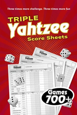Triple Yahtzee Score Sheets: Score Games for Scorekeeping, Yahtzee Score Pads, 6 - Image 1 of 2