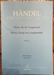 Händel Flavio, Re de‘ Langobardi Bärenreiter Klavierauszug Noten - Bild 1 von 3