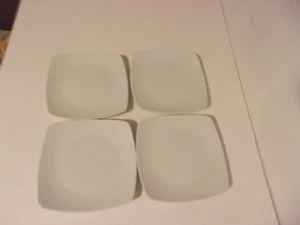 B. Smith  With Style  White 6.25 " Square Appetizer Plates~ Set of 4 - Picture 1 of 6