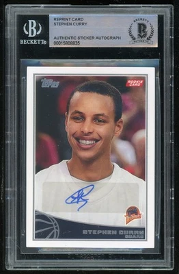 2009 Topps Stephen Curry Authentic Auto RC Rookie Trading Card 321 BGS Authentic - Image 1 of 2