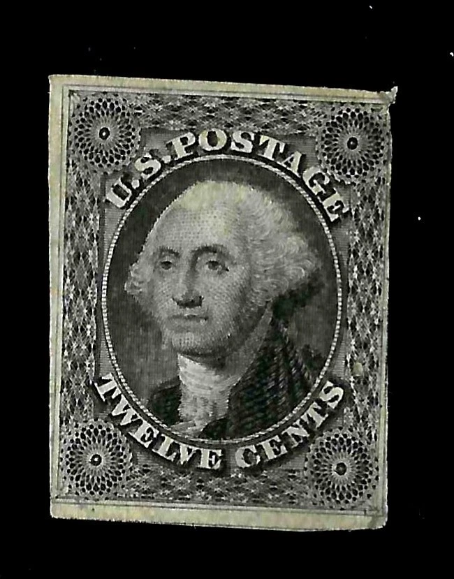 EAS_STAMPS US #17 USED LOT C PEN CANCEL REMOVED W/ CERTIFICATION SCV $125.00 - Image 1 of 2