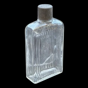 Botella de vidrio loción Jergens Art Deco cuidado de la piel 41/2" de alto tapa original vintage años 50 - Imagen 1 de 18
