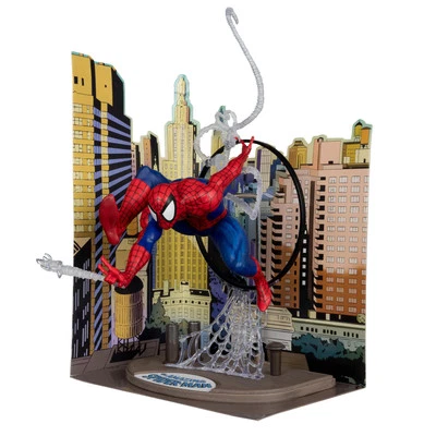 Figura posada Marvel Spider Man escala 1 6 con base y cómic coleccionable Foto 1 de 4
