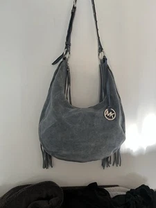 MICHAEL KORSWomen’s Suede Slouchy. shoulder Bag. Distressed blue Large - Picture 1 of 17